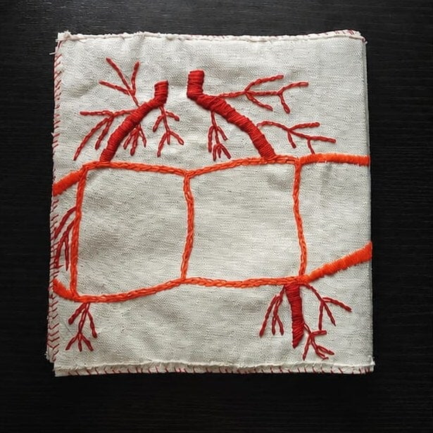 The Other Side, hand-embroidered artist's book